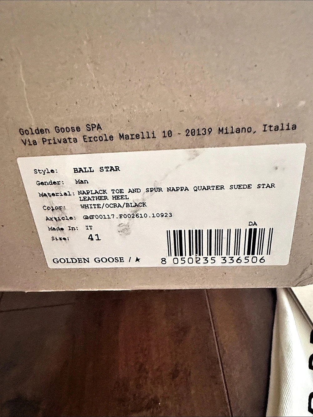 Golden Goose Ball Star Sneakers Leather Sneakers Yellow & White EU 41 - Picture 4 of 5